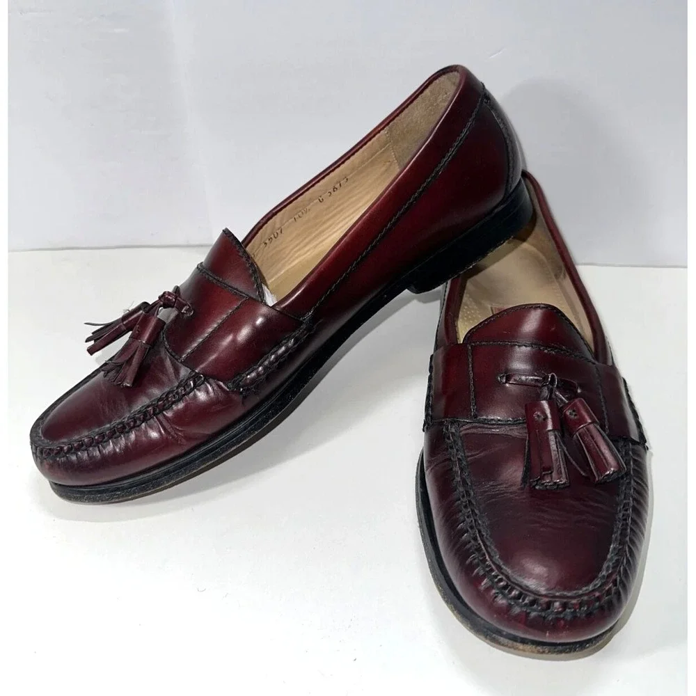 Cole Haan 03507 Black Cherry Pinch Tassel Slip-On Loafer Shoes Men's US 10.5‎ C